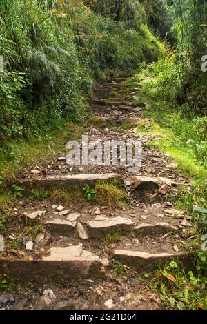 Choquequirao Trekking inka Trail, Weg von Coquequirao nach Machu Picchu in Peru Stockfoto