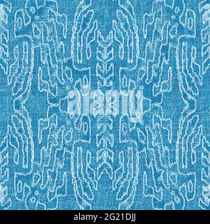 Nahtloses Blaumuster in leuchtendem Blau für Textil und Druck Stockfoto