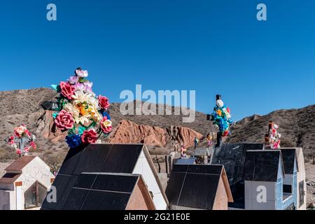 Friedhof in San Carlos, Provinz Salta, Argentinien Stockfoto