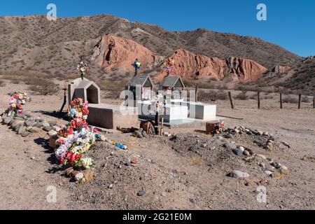 Friedhof in San Carlos, Provinz Salta, Argentinien Stockfoto