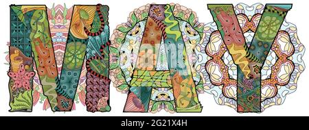 Handgemaltes Kunstdesign. Illustration KANN mit Mandalas für T-Shirt-Design, Tattoo und andere Dekorationen. Handgemaltes Kunstdesign. Stock Vektor