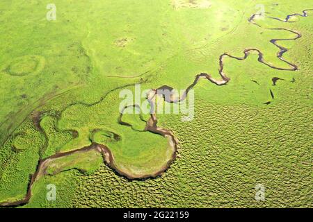 Yili, China. Juni 2021. Die Schönheit des Acar Flusses im Sommer in Yili, Xinjiang, China am 07. Juni 2021.(Foto: TPG/cnsphotos) Quelle: TopPhoto/Alamy Live News Stockfoto