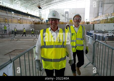 Nigel Huddleston, MP, Minister für Tourismus, Sport und die Commonwealth Games, im Sandwell Aquatics Centre, Birmingham. Ausgabedatum: Dienstag, 1. Juni 2021. Stockfoto