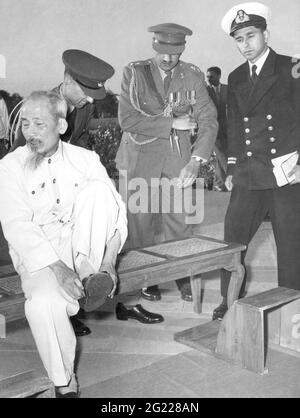 Ho Chi Minh, 15.5.1890 - 3.9. 1969, vietnamesischer Politiker, Präsident von Nordvietnam 1955 - 1969, ZUSÄTZLICHE-RIGHTS-CLEARANCE-INFO-NOT-AVAILABLE Stockfoto