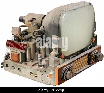 Fernsehen / Rundfunk, Fernsehgeräte, Schaub Illustra FE T, Chassis ohne Gehäuse, Deutschland, 1953, ZUSÄTZLICHE-RIGHTS-CLEARANCE-INFO-NOT-AVAILABLE Stockfoto