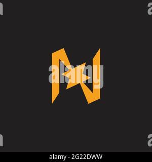 Buchstabe n abstrakt explodieren geometrische einfache Logo Vektor Stock Vektor
