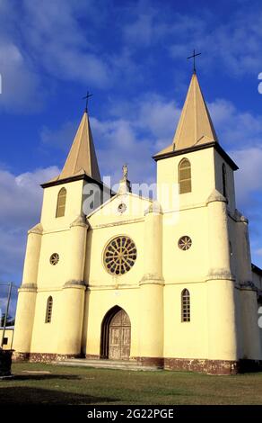 NEUKALEDONIEN. LOYALTY-ARCHIPEL. LIFOU INSEL. KIRCHE Stockfoto