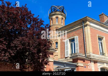 Amiens (Nordfrankreich): Jules Vernes Haus, in dem sich das dem Schriftsteller gewidmete Museum befindet Stockfoto