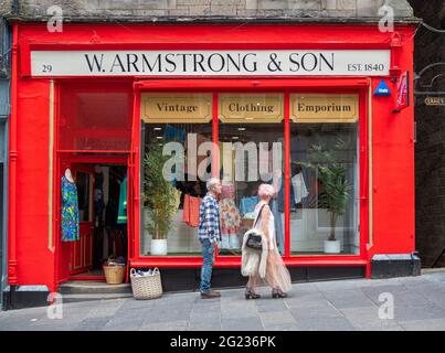 W. Armstrong & Son, Cockburn Street, Edinburgh, Schottland, Großbritannien. Stockfoto