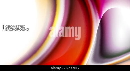 Geometrischer abstrakter Hintergrund mit Wellen in verschwommenen Farben Stock Vektor