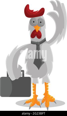 Liste Huhn Illustration Geschäftsmann Erfolg Vorlage Design Stock Vektor