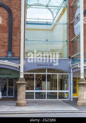 Eingang zum Castlegate Shopping Centre in High Street, Stockton on Tees, England, Großbritannien Stockfoto