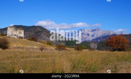 Landschaft zwischen Digne und Sisteron im Département Alpes de Haute Provence (Südostfrankreich) Stockfoto