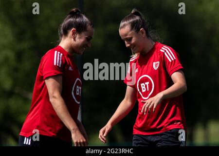 Hensol, Wales. Juni 2021. Wales während des Trainings im Wale Resort. Kredit: Lewis Mitchell/YCPD/ Stockfoto