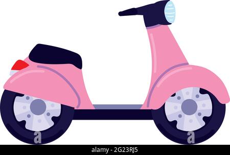 Pinkfarbener Motorradtransport Stock Vektor