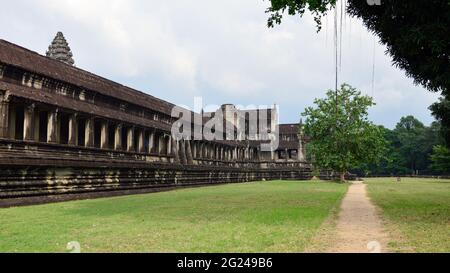 Antike Architektur des Angor Wat in Siem Reap, Kambodscha - Weltkulturerbe Stockfoto