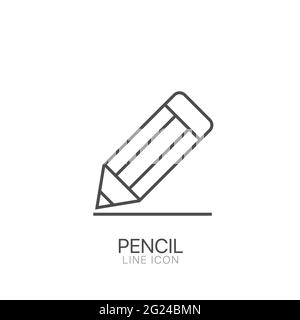Einfaches Vektorsymbol mit Bleistiftumriss. Bearbeitbare Kontur Stock Vektor