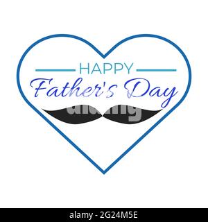 Happy Fathers Day Kalligraphie Grußkarte. Vektorgrafik. Väter Tag Konzept. Stock Vektor