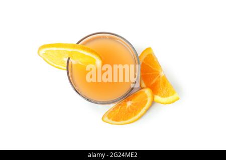 Tequila Sunrise cocktail isoliert auf weißem Hintergrund Stockfoto