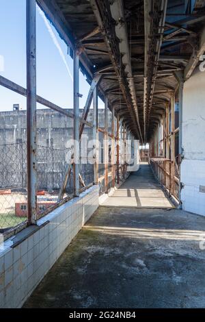 FRAY BENTOS, URUGUAY - 18. FEB 2015: Ehemalige Fleischfabrik, jetzt Museum der industriellen Revolution. Stockfoto