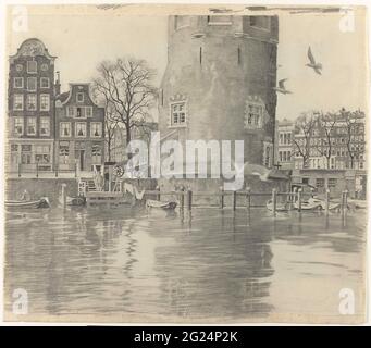 Der Fuß des Montelbaanstoren. Stockfoto