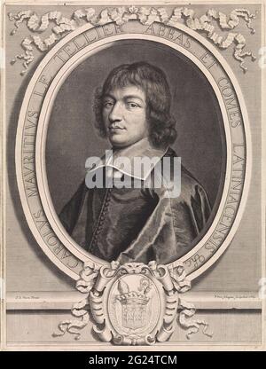 Portret van Charles-Maurice Le Tellier, Abt Van Lagny. Stockfoto