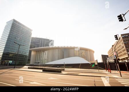 Europa, Luxemburg, Luxemburg-Stadt, Kirchberg, Philharmonie (Grande-Duchesse Joséphine-Charlotte Concert Hall) Stockfoto