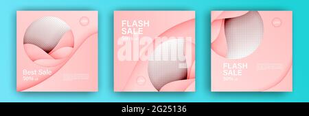 Editierbare Vorlagen für Social Media-Beiträge, Facebook-Meldungen, Instagram-Storysammlungen und Post-Frames, Layout-Designs, Mockup für Marketingaktionen Stock Vektor