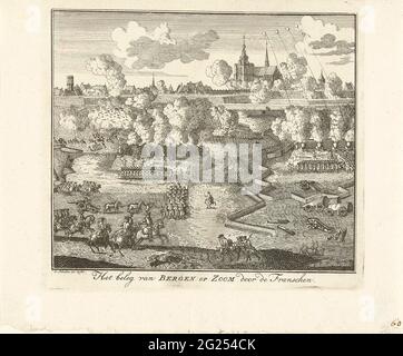 Belagerung von Bergen op Zoom, 1747; die Belagerung von Bergen op Zoom durch die Franzosen. Die Belagerung von Bergen op Zoom durch die Franzosen, Juli-September 1747. Stockfoto