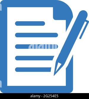 Notizblock, Büro, Stift, Schreibsymbol - perfekt für den Einsatz bei der Gestaltung und Entwicklung von Websites, gedruckten Dateien und Präsentationen, Werbematerialien, ill Stock Vektor