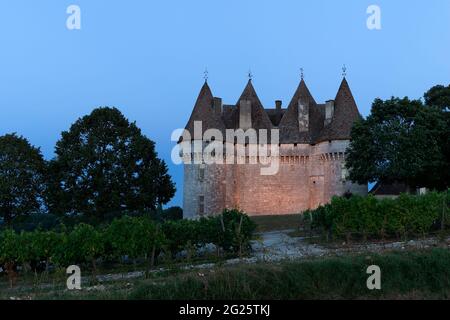 Schloss Mobazillac in Aquitanien, Südfrankreich Stockfoto