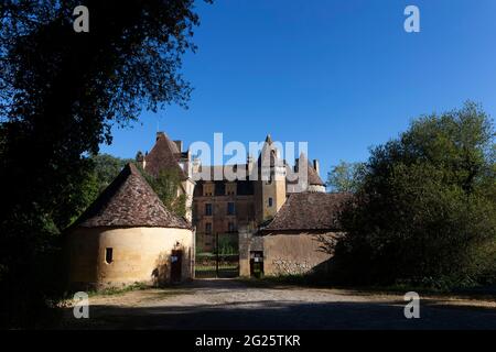 Schloss Mobazillac in Aquitanien, Südfrankreich Stockfoto