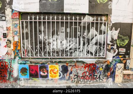 NEUE KUNSTWERKE IM SERGE GAINSBOURG'S HAUS Stockfoto