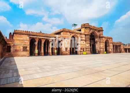 Die JAMA Masjid- oder Jumah-Moschee ist eine Hauptmoschee in der Stadt Ahmedabad im Bundesstaat Gujarat in Indien Stockfoto