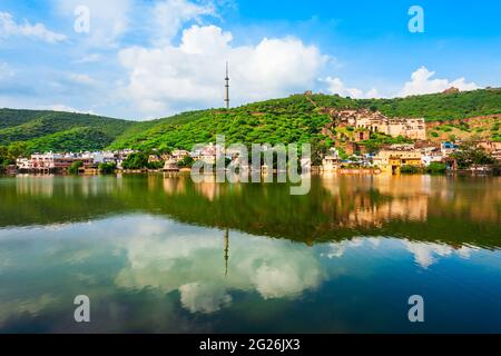 Der Garh Palace ist ein mittelalterlichen Palast in Bundi in Rajasthan, einem Bundesstaat in Indien Stockfoto