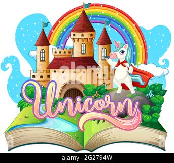 3D Pop-up-Buch mit Märchen Thema Illustration Stock Vektor