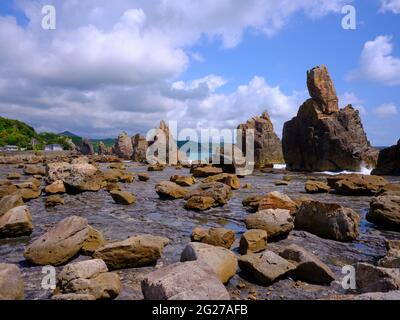 Hashigui-iwa Rock, Präfektur Wakayama, Japan Stockfoto