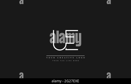 UE EU Abstract Vector Logo Monogramm Vorlage Stock Vektor