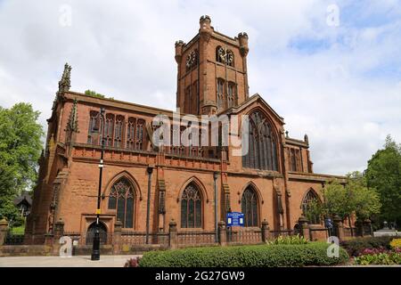 Pfarrkirche St. Johannes der Täufer, Fleet Street, Coventry, West Midlands, England, Großbritannien, Großbritannien, Europa Stockfoto