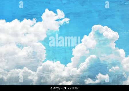 Retro-Stil Bild von blauen Himmel und Wolken Stockfoto