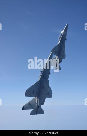 Die italienische Luftwaffe T-346A im Flug. Stockfoto