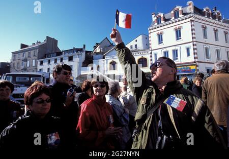 FRANKREICH. BRETAGNE. MORBIHAN (56) BELLE ILE EN MER. DER PALAST. ACADIER BESUCHEN DIE INSEL IHRER VORFAHREN Stockfoto