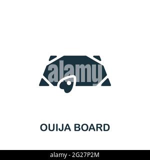 Symbol für das Ouija-Brett. Monochromes einfaches Element aus der Wahrsagerkollektion. Creative Ouija Board Icon für Webdesign, Templates, Infografiken und mehr Stock Vektor