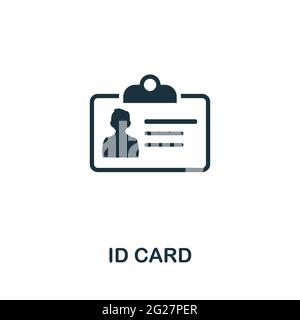 ID-Kartensymbol. Monochromes einfaches Element aus der Präsentationssammlung. Creative ID Card-Symbol für Webdesign, Vorlagen, Infografiken und mehr Stock Vektor