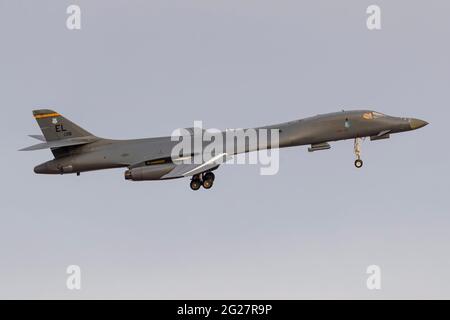 Ein B-1B Lancer der US-Luftwaffe. Stockfoto