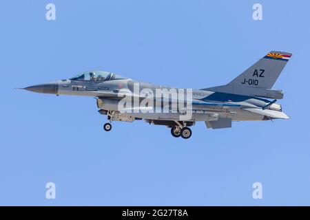 Eine Royal Dutch Air Force F-16A Kampffalke. Stockfoto