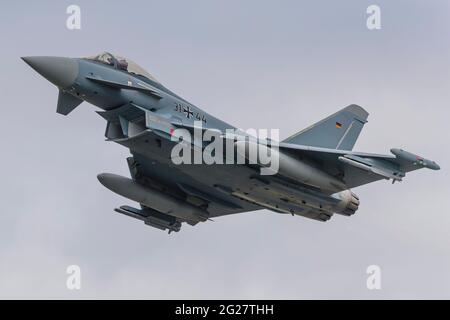 Ein Eurofighter der deutschen Luftwaffe EF2000. Stockfoto