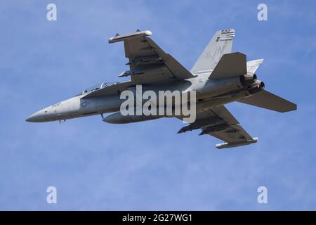 Ein US Navy EA-18G Growler. Stockfoto