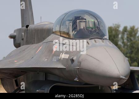 Hellenic Air Force F-16D Block 52 mit avionischem Buckel Stockfoto