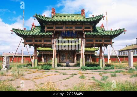 Bogd Khan Winterpalast, Friedenstor, Ulaanbaatar, Mongolei Stockfoto
